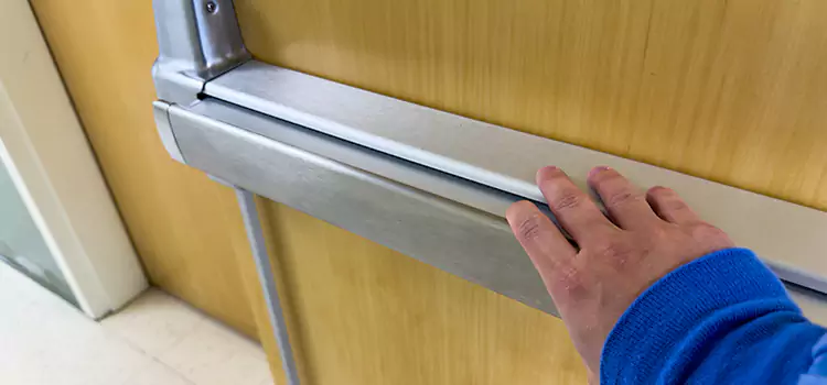 Installing a Push Bar on a Door New Brighton